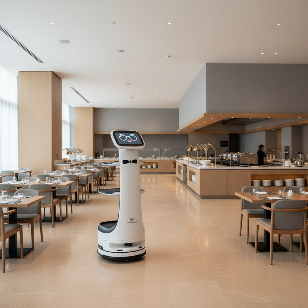 Smart autonomous serving robot for modern restaurants | 현대적 식당을 위한 스마트 자율주행 서빙 로봇
서빙로봇
한식당 로봇