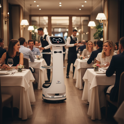 Smart compact autonomous serving robot for modern restaurant automation